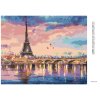 Diamantové maľovanie - EIFFELOVA VEŽA A ČERVÁNKY (Rámovanie bez rámu a bez vypnutia plátna, Rozmer 40x50 cm)