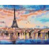 Diamantové maľovanie - EIFFELOVA VEŽA A ČERVÁNKY (Rámovanie bez rámu a bez vypnutia plátna, Rozmer 40x50 cm)