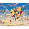 Diamantové maľovanie - DIEVČA S FAREBNÝMI BALÓNIKMI (Rámovanie bez rámu a bez vypnutia plátna, Rozmer 40x50 cm)