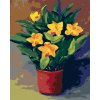 Diamantové maľovanie - NARCISY V KVETINÁČI (Rámovanie bez rámu a bez vypnutia plátna, Rozmer 40x50 cm)