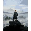 Diamantové maľovanie - PÚTNIK NAD MOROM HMLY (C. D. FRIEDRICH) (Rámovanie bez rámu a bez vypnutia plátna, Rozmer 40x50 cm)