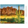 Diamantové maľovanie - ARIZONSKÁ PÚŠTNA KRAJINA (Rámovanie bez rámu a bez vypnutia plátna, Rozmer 40x50 cm)