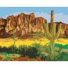 Diamantové maľovanie - ARIZONSKÁ PÚŠTNA KRAJINA (Rámovanie bez rámu a bez vypnutia plátna, Rozmer 40x50 cm)