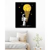 Diamantové maľovanie - ASTRONAUT SO ZMRZLINOU (Rámovanie bez rámu a bez vypnutia plátna, Rozmer 40x50 cm)