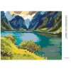 Diamantové maľovanie - POKOJNÉ HORSKÉ PROSTREDIE (Rámovanie bez rámu a bez vypnutia plátna, Rozmer 40x50 cm)