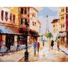 Diamantové maľovanie - ULICA V PARÍŽI (Rámovanie bez rámu a bez vypnutia plátna, Rozmer 40x50 cm)