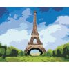 Diamantové maľovanie - EIFFELOVA VEŽA A JASNÁ MODRÁ OBLOHA (Rámovanie bez rámu a bez vypnutia plátna, Rozmer 40x50 cm)