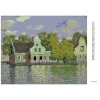 Diamantové maľovanie - DOM NA RIEKE ZAAN V ZAANDAME (CLAUDE MONET) (Rámovanie bez rámu a bez vypnutia plátna, Rozmer 40x50 cm)