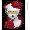 Diamantové maľovanie - VENUŠA S ČERVENÝMI RUŽAMI (Rámovanie bez rámu a bez vypnutia plátna, Rozmer 40x50 cm)
