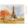 Diamantové maľovanie - EIFFELOVA VEŽA NA JESEŇ (Rámovanie bez rámu a bez vypnutia plátna, Rozmer 40x50 cm)