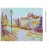 Diamantové maľovanie - ABSTRAKTNÝ KARLOV MOST (Rámovanie bez rámu a bez vypnutia plátna, Rozmer 40x50 cm)