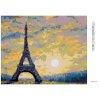 Diamantové maľovanie - EIFFELOVA VEŽA ZA JASNÉHO DŇA (Rámovanie bez rámu a bez vypnutia plátna, Rozmer 40x50 cm)