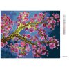 Diamantové maľovanie - KVITNÚCI KONÁR SAKURY (Rámovanie bez rámu a bez vypnutia plátna, Rozmer 40x50 cm)