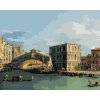 Diamantové maľovanie - MOST RIALTO OD SEVERU (CANALETTO) (Rámovanie bez rámu a bez vypnutia plátna, Rozmer 40x50 cm)