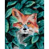 Diamantové maľovanie - ČERVENÁ LÍŠKA A ZELENÉ LÍSTKY (Rámovanie bez rámu a bez vypnutia plátna, Rozmer 40x50 cm)