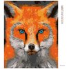 Diamantové maľovanie - LÍŠKA S MODRÝMI OČAMI (Rámovanie bez rámu a bez vypnutia plátna, Rozmer 40x50 cm)