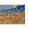 Diamantové maľovanie - KRAJINA S PŠENIČNÝMI SNOPMI A VYCHÁDZAJÚCIM MESIACOM (VINCENT VAN GOGH) (Rámovanie bez rámu a bez vypnutia plátna, Rozmer 40x50 cm)