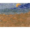Diamantové maľovanie - KRAJINA S PŠENIČNÝMI SNOPMI A VYCHÁDZAJÚCIM MESIACOM (VINCENT VAN GOGH) (Rámovanie bez rámu a bez vypnutia plátna, Rozmer 40x50 cm)
