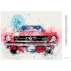 Diamantové maľovanie - AUTO MUSTANG (Rámovanie bez rámu a bez vypnutia plátna, Rozmer 40x50 cm)