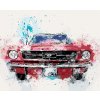 Diamantové maľovanie - AUTO MUSTANG (Rámovanie bez rámu a bez vypnutia plátna, Rozmer 40x50 cm)
