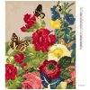 Diamantové maľovanie - MOTÝLE A PESTRÉ KVETY (Rámovanie bez rámu a bez vypnutia plátna, Rozmer 40x50 cm)