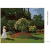 Diamantové maľovanie - ŽENA V ZÁHRADE (CLAUDE MONET) (Rámovanie bez rámu a bez vypnutia plátna, Rozmer 40x50 cm)