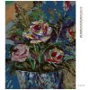 Diamantové maľovanie - RUŽA V KYBLÍKU (Rámovanie bez rámu a bez vypnutia plátna, Rozmer 40x50 cm)