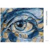 Diamantové maľovanie - ABSTRAKTNÉ OKO MLADÉHO DIEVČAŤA (Rámovanie bez rámu a bez vypnutia plátna, Rozmer 40x50 cm)