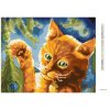 Diamantové maľovanie - FANTASY ORANŽOVÁ MAČKA (Rámovanie bez rámu a bez vypnutia plátna, Rozmer 40x50 cm)