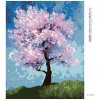 Diamantové maľovanie - KVITNÚCA ČEREŠŇA (Rámovanie bez rámu a bez vypnutia plátna, Rozmer 40x50 cm)