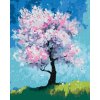 Diamantové maľovanie - KVITNÚCA ČEREŠŇA (Rámovanie bez rámu a bez vypnutia plátna, Rozmer 40x50 cm)