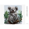 Diamantové maľovanie - KOALA A JEJ DIEŤA (Rámovanie bez rámu a bez vypnutia plátna, Rozmer 40x50 cm)