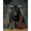 Diamantové maľovanie - ČIERNY BÝK (Rámovanie bez rámu a bez vypnutia plátna, Rozmer 40x50 cm)