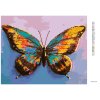 Diamantové maľovanie - PREKRÁSNY FAREBNÝ MOTÝĽ (Rámovanie bez rámu a bez vypnutia plátna, Rozmer 40x50 cm)