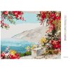 Diamantové maľovanie - DOM PRI MORI (Rámovanie bez rámu a bez vypnutia plátna, Rozmer 40x50 cm)