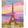 Diamantové maľovanie - EIFFELOVA VEŽA V JARNÝCH FARBÁCH (Rámovanie bez rámu a bez vypnutia plátna, Rozmer 40x50 cm)