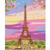 Diamantové maľovanie - EIFFELOVA VEŽA V JARNÝCH FARBÁCH (Rámovanie bez rámu a bez vypnutia plátna, Rozmer 40x50 cm)