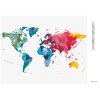 Diamantové maľovanie - FAREBNÁ MAPA SVETA II (Rámovanie bez rámu a bez vypnutia plátna, Rozmer 40x50 cm)