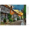 Diamantové maľovanie - ULIČKA VO VÝCHODNOM SUSSEXE (Rámovanie bez rámu a bez vypnutia plátna, Rozmer 40x50 cm)
