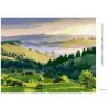 Diamantové maľovanie - KRAJINA KOPCE A STROMY (Rámovanie bez rámu a bez vypnutia plátna, Rozmer 40x50 cm)