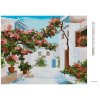 Diamantové maľovanie - GRÉCKE DOMY BLÍZKO MORA (Rámovanie bez rámu a bez vypnutia plátna, Rozmer 40x50 cm)