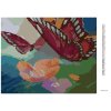 Diamantové maľovanie - DVA MOTÝLE NA KVETE (Rámovanie bez rámu a bez vypnutia plátna, Rozmer 40x50 cm)