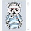 Diamantové maľovanie - NÁMORNÍK PANDA (Rámovanie bez rámu a bez vypnutia plátna, Rozmer 40x50 cm)