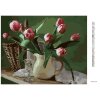 Diamantové maľovanie - TULIPÁNY V DŽBÁNKU (Rámovanie bez rámu a bez vypnutia plátna, Rozmer 40x50 cm)