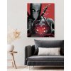 Diamantové maľovanie - DEADPOOL A SRDIEČKO (Rámovanie bez rámu a bez vypnutia plátna, Rozmer 40x50 cm)