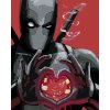 Diamantové maľovanie - DEADPOOL A SRDIEČKO (Rámovanie bez rámu a bez vypnutia plátna, Rozmer 40x50 cm)