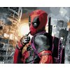 Diamantové maľovanie - DEADPOOL S DETSKÝM BATOHOM (Rámovanie bez rámu a bez vypnutia plátna, Rozmer 40x50 cm)