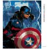 Diamantové maľovanie - KAPITÁN AMERIKA SO ŠTÍTOM (Rámovanie bez rámu a bez vypnutia plátna, Rozmer 40x50 cm)