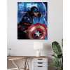 Diamantové maľovanie - KAPITÁN AMERIKA SO ŠTÍTOM (Rámovanie bez rámu a bez vypnutia plátna, Rozmer 40x50 cm)