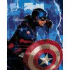 Diamantové maľovanie - KAPITÁN AMERIKA SO ŠTÍTOM (Rámovanie bez rámu a bez vypnutia plátna, Rozmer 40x50 cm)